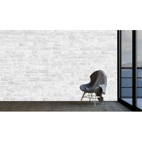 Simple white brick wall with light gray shades seamless pattern